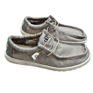 Hey Dude Wally Woven Men's Shoes Size 12 Birch Loafers Slip On Casual